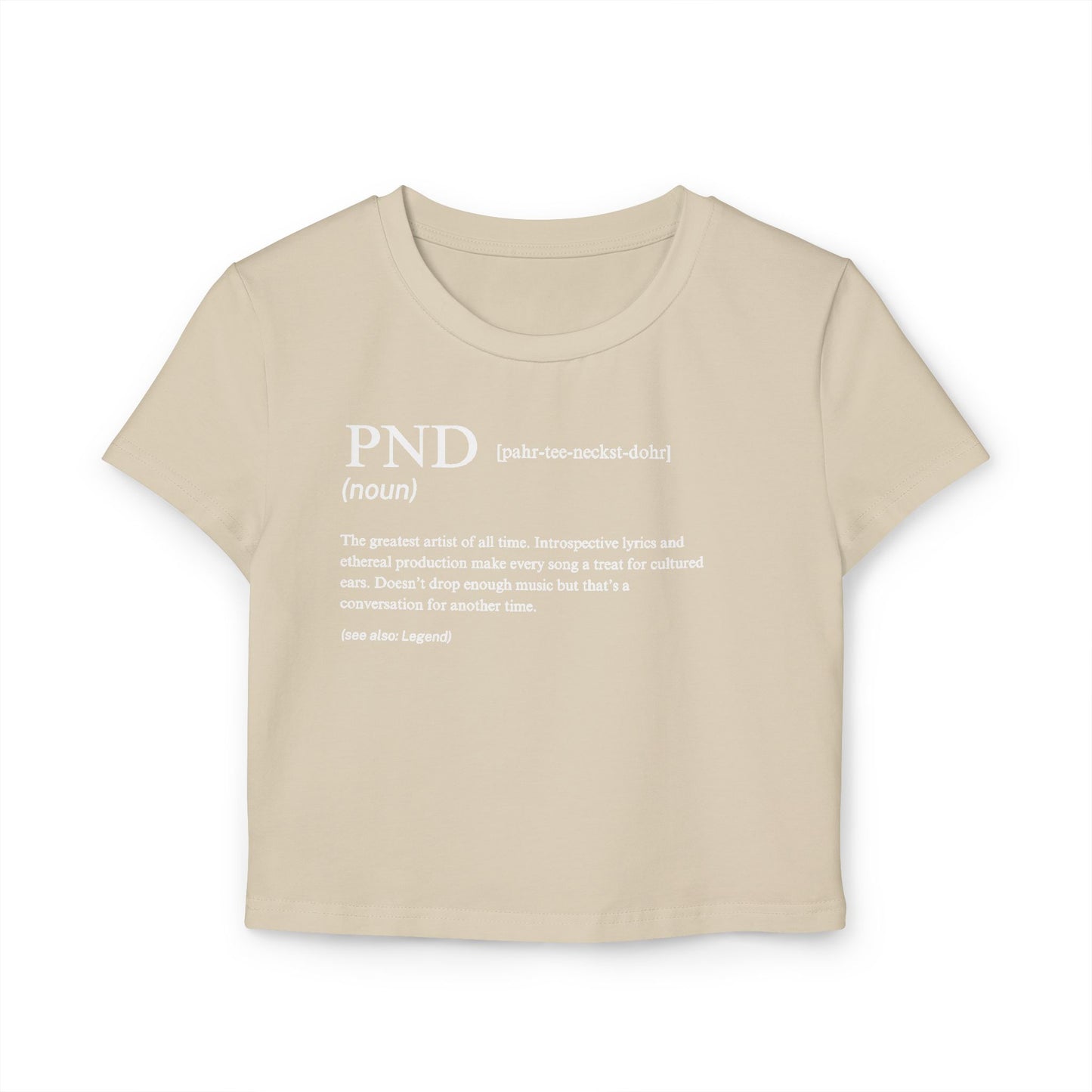 pnd dictionary crop-top