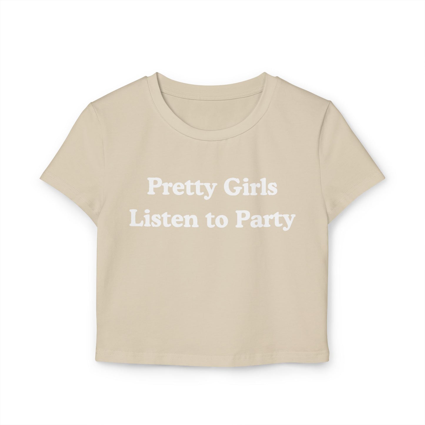 pretty girls listen to party crop-top