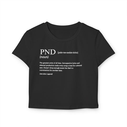 pnd dictionary crop-top